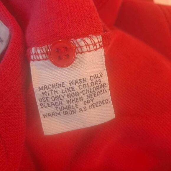 Cabin Creek Women's Henley Shirt Red Long Sleeve Buttons Crew Neck Preppy XL - Picture 7 of 7